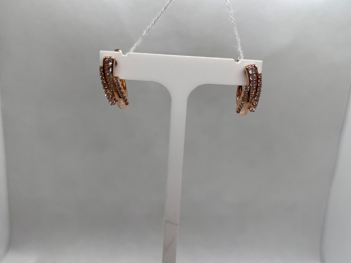 СКМИ585 СЕРЬГИ С КАМНЯМИ (Au 585)