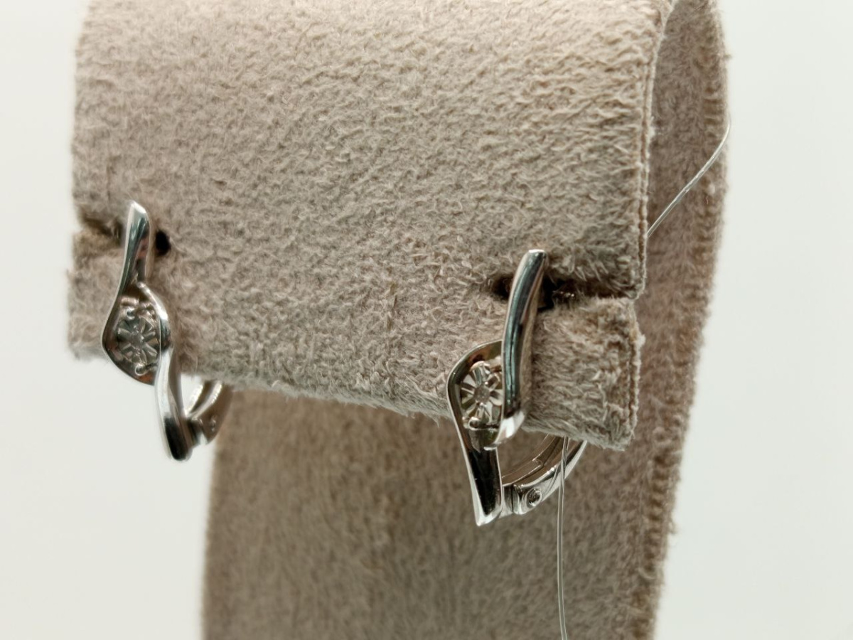 СЕРЬГИ БРИЛЛИАНТ (Ag 925)