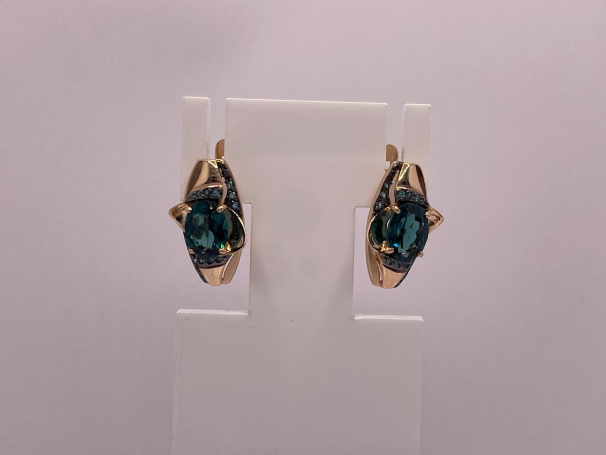 СЕРЬГИ С КАМНЯМИ (Au 585)