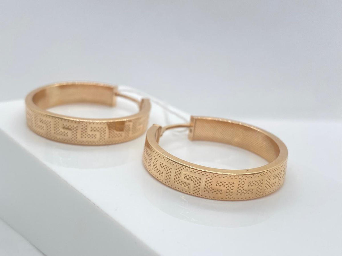 СЕРЬГИ БЕЗ КАМНЯ (Au 585)