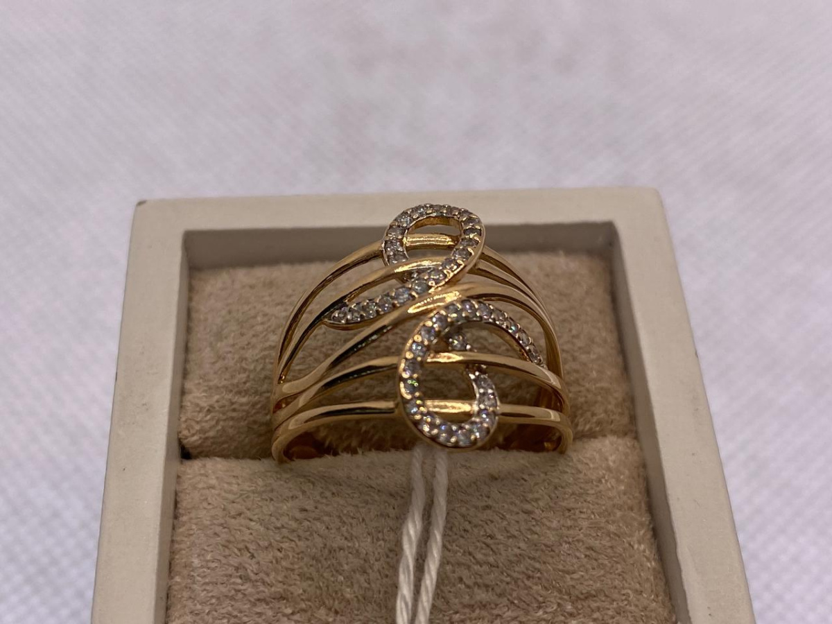 КОЛКМИ585 КОЛЬЦО С КАМНЯМИ (Au 585)