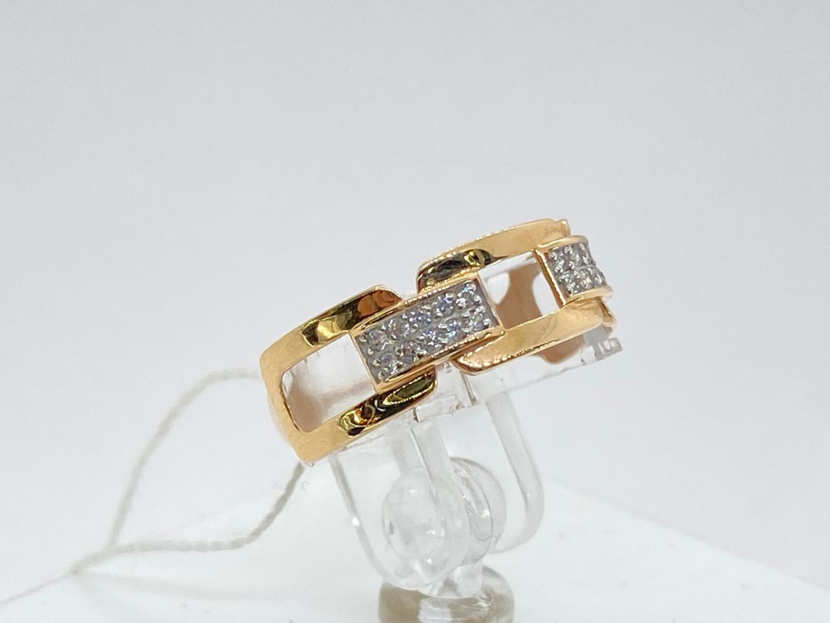 КОЛЬЦО С КАМНЯМИ (Au 585)