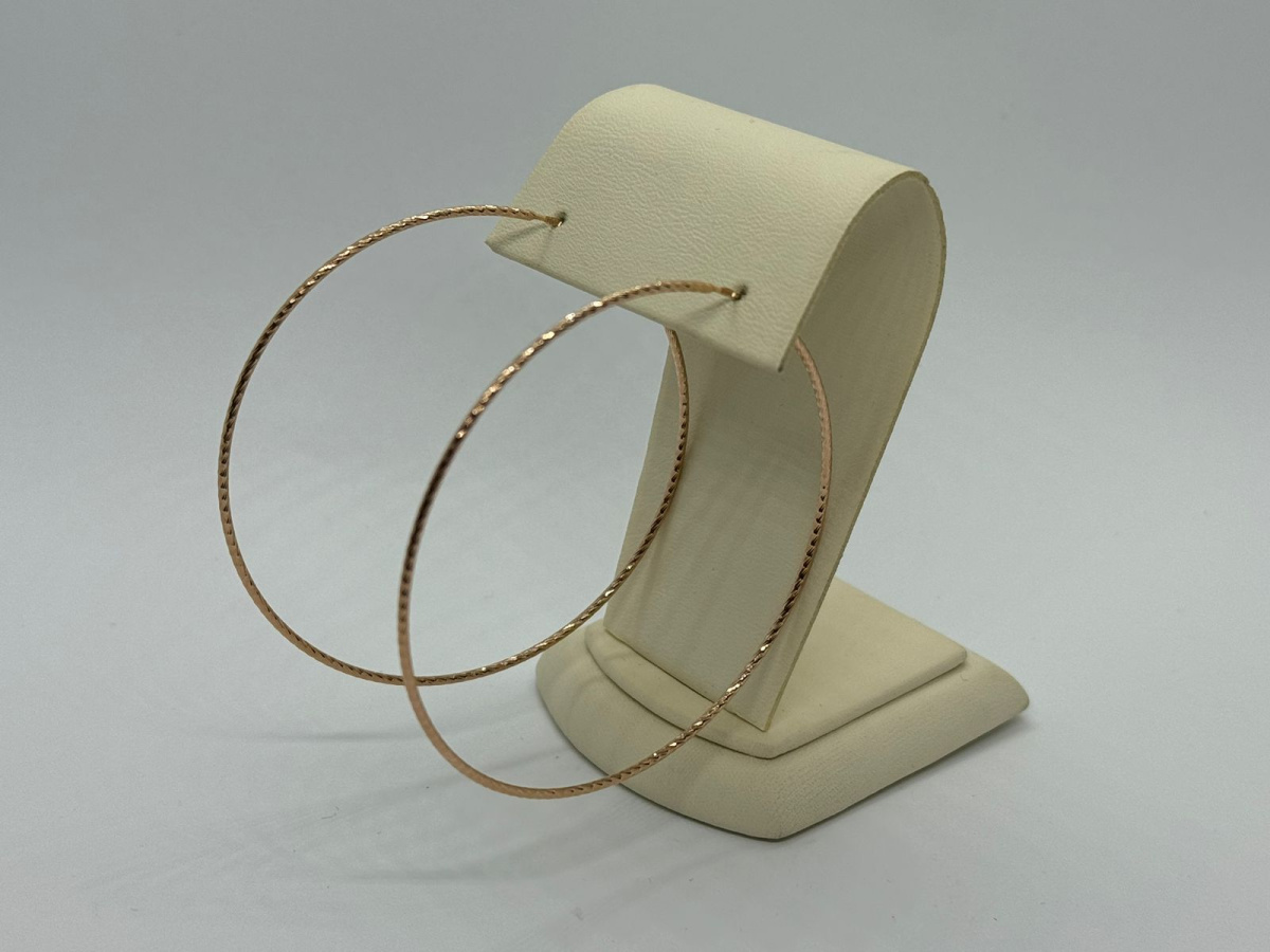 СЕРЬГИ КОНГО Рифленые (Au 585)