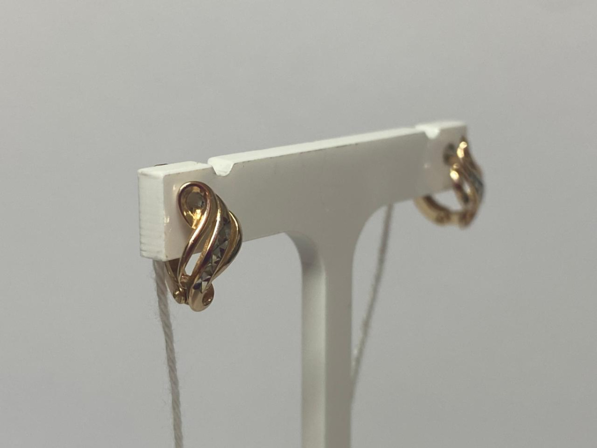 СБКМ585 СЕРЬГИ БЕЗ КАМНЯ (Au 585)