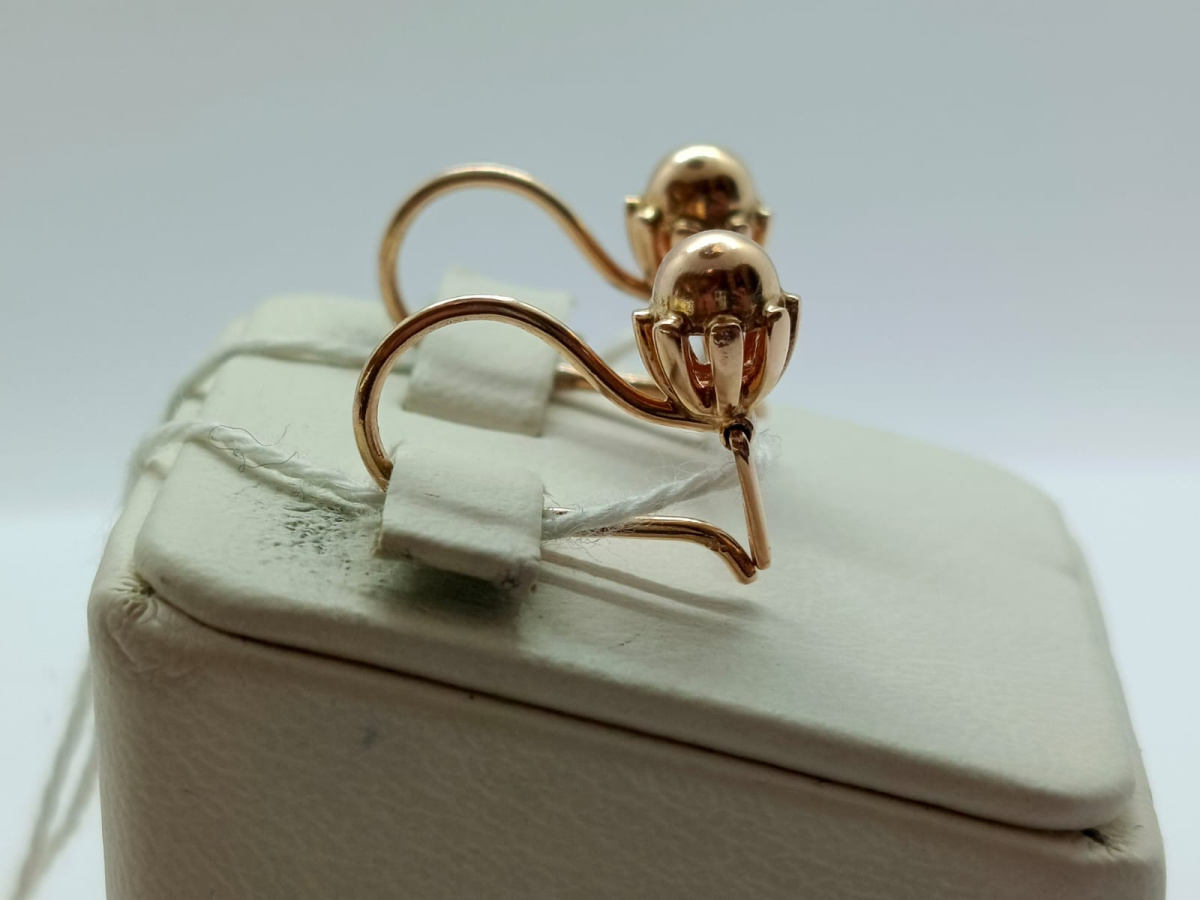 СПТ585 СЕРЬГИ С ПЕТЕЛЬКОЙ (Au 585)