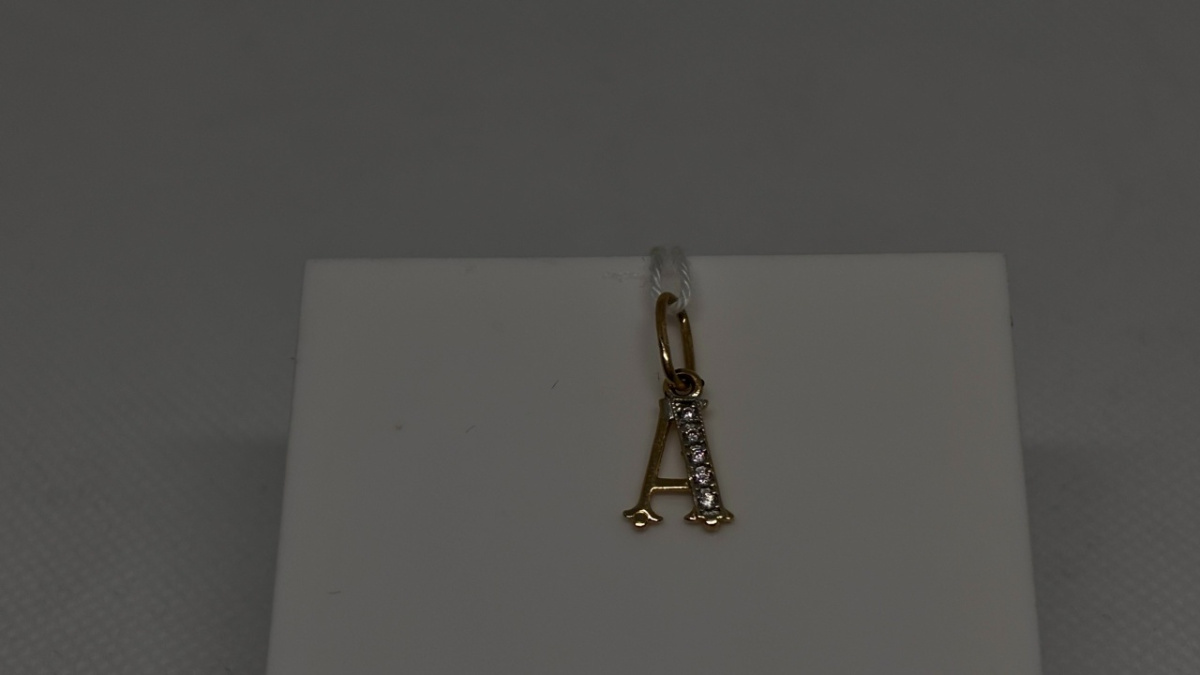 ПОДВЕСКА БУКВА А Au 585