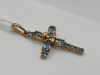 ПОДККИ585 ПОДВЕСКА КРЕСТ С КАМНЯМИ (Au 585)