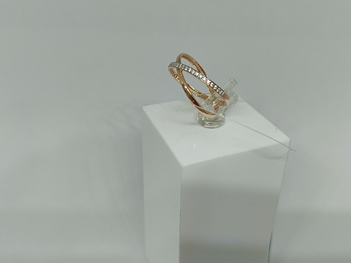 КОЛЬЦО С КАМНЯМИ (Au 585)