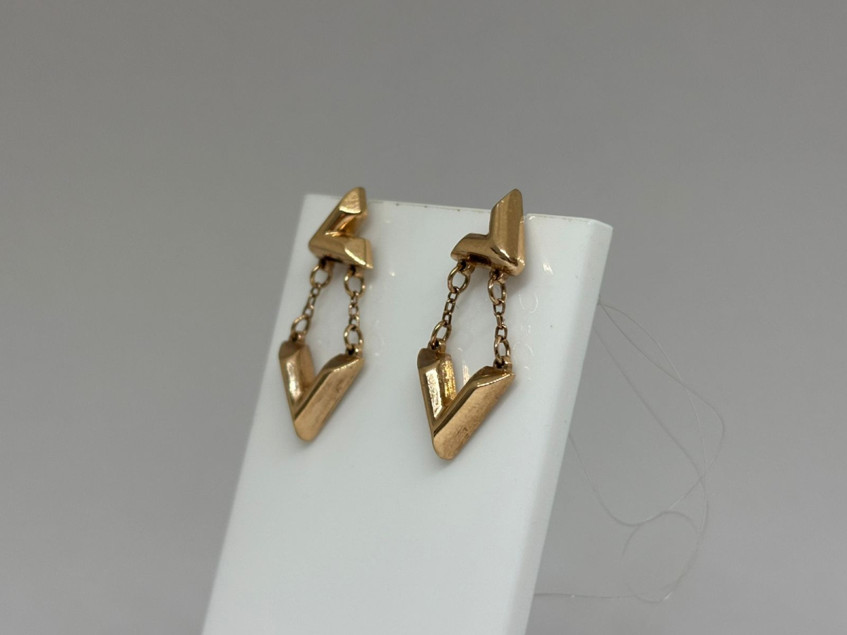 930410 СЕРЬГИ ПУСЕТЫ без камня (Au 585)