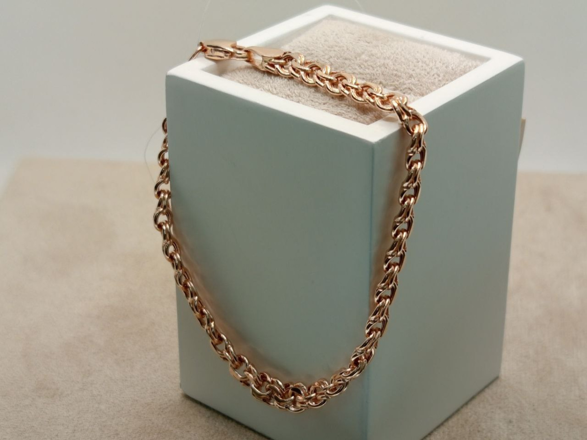 БРАСЛЕТ ПУСТОТЕЛЫЙ Бисмарк (Au 585)