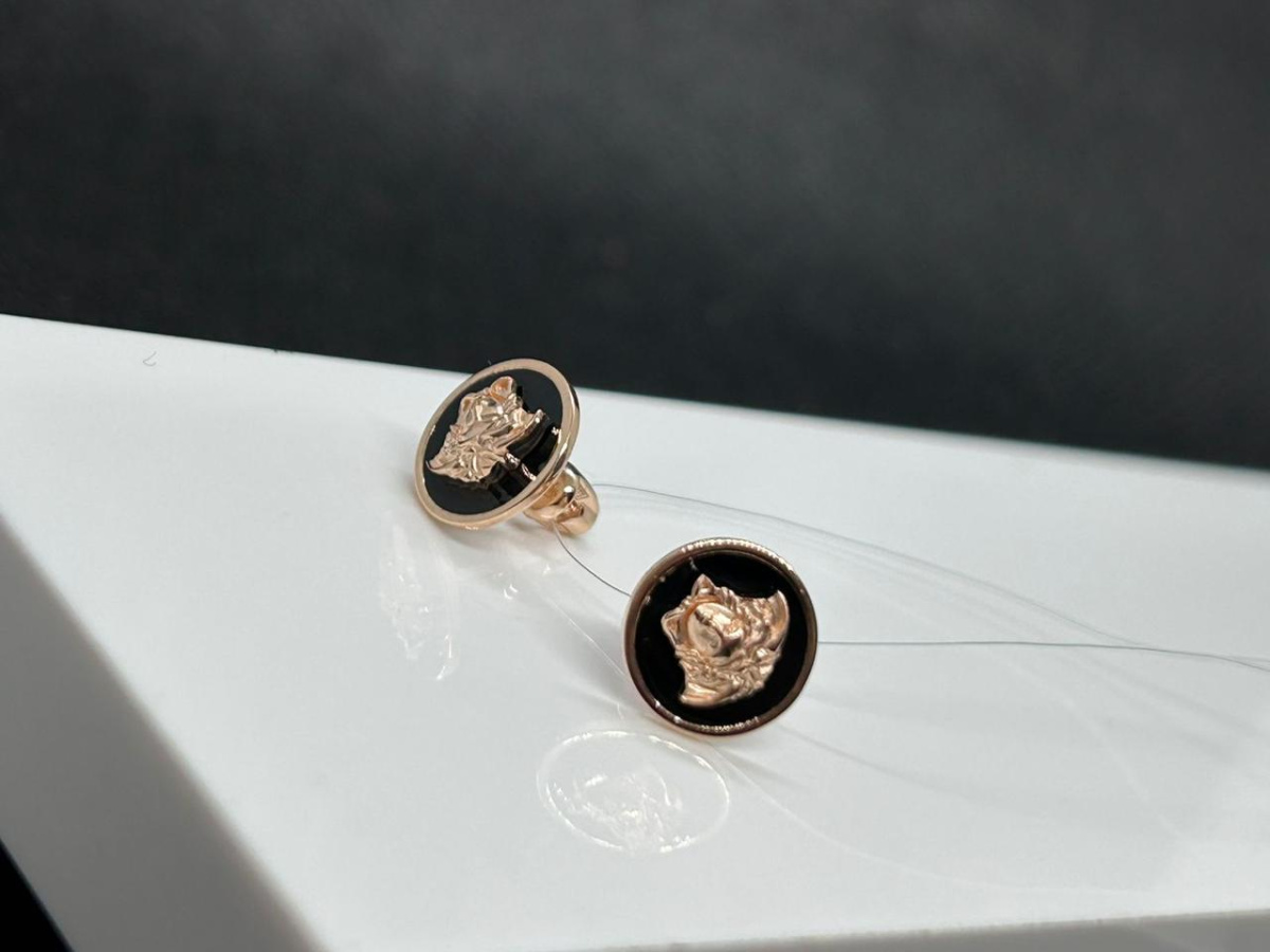 0505232 СЕРЬГИ ПУСЕТЫ эмаль (Au 585)