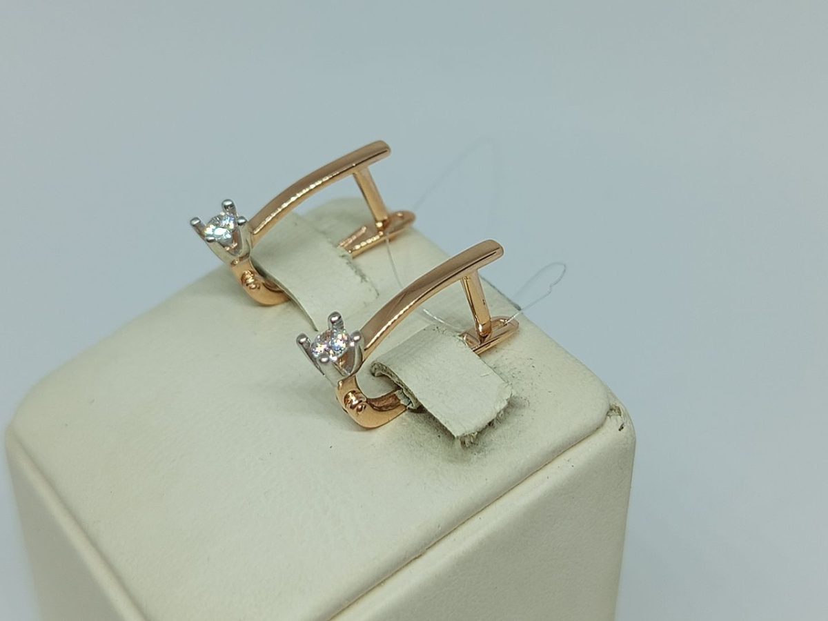 СЕРЬГИ С КАМНЕМ (Au 585)