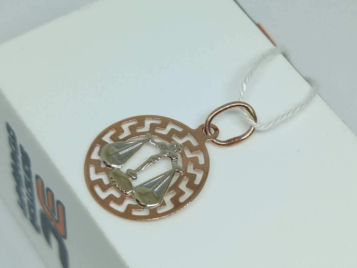 ПОДВЕСКА ЗНАК ЗОДИАКА ВЕСЫ Au 585 ПОДВЕСКА ЗНАК ЗОДИАКА ВЕСЫ Au 585