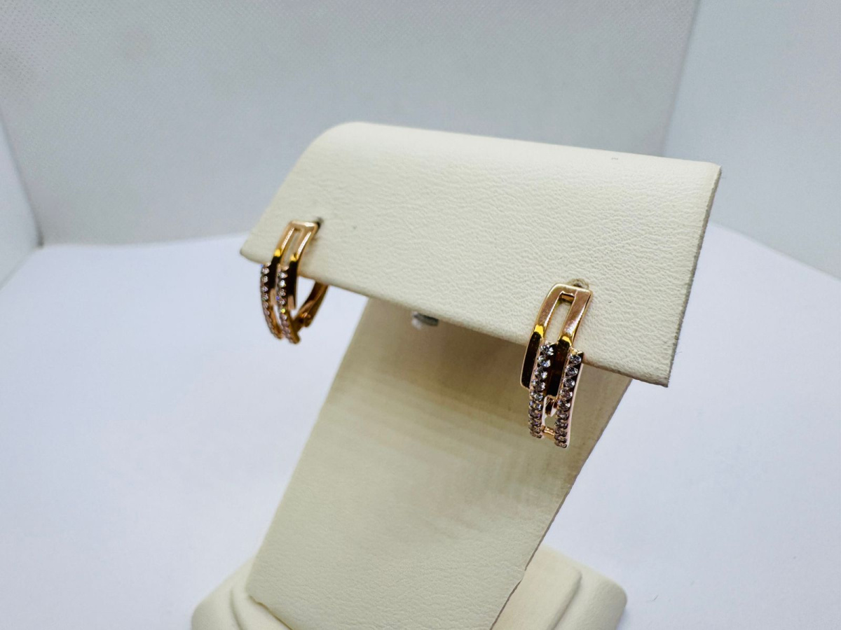 СКМИ585 СЕРЬГИ С КАМНЯМИ (Au 585)