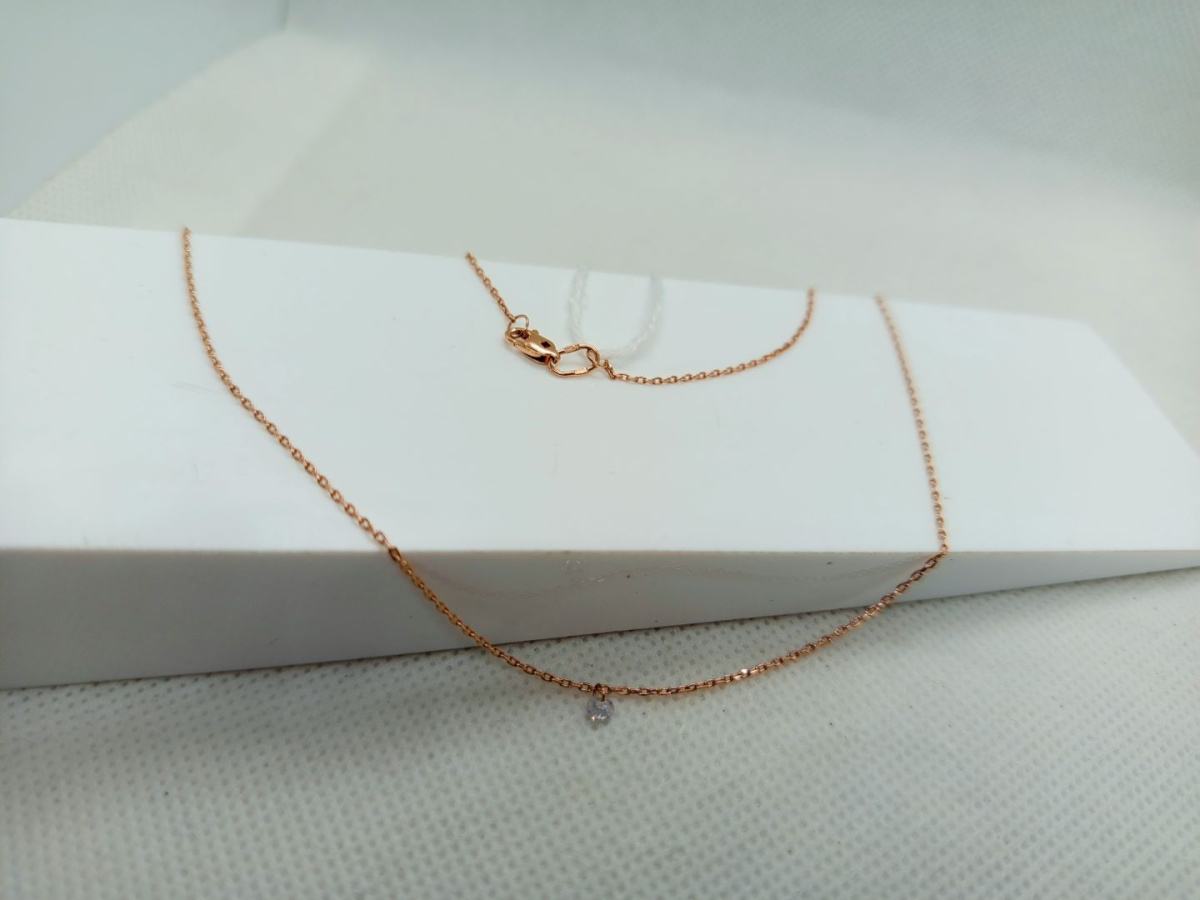 КОЛЬЕ С КАМНЕМ Au 585