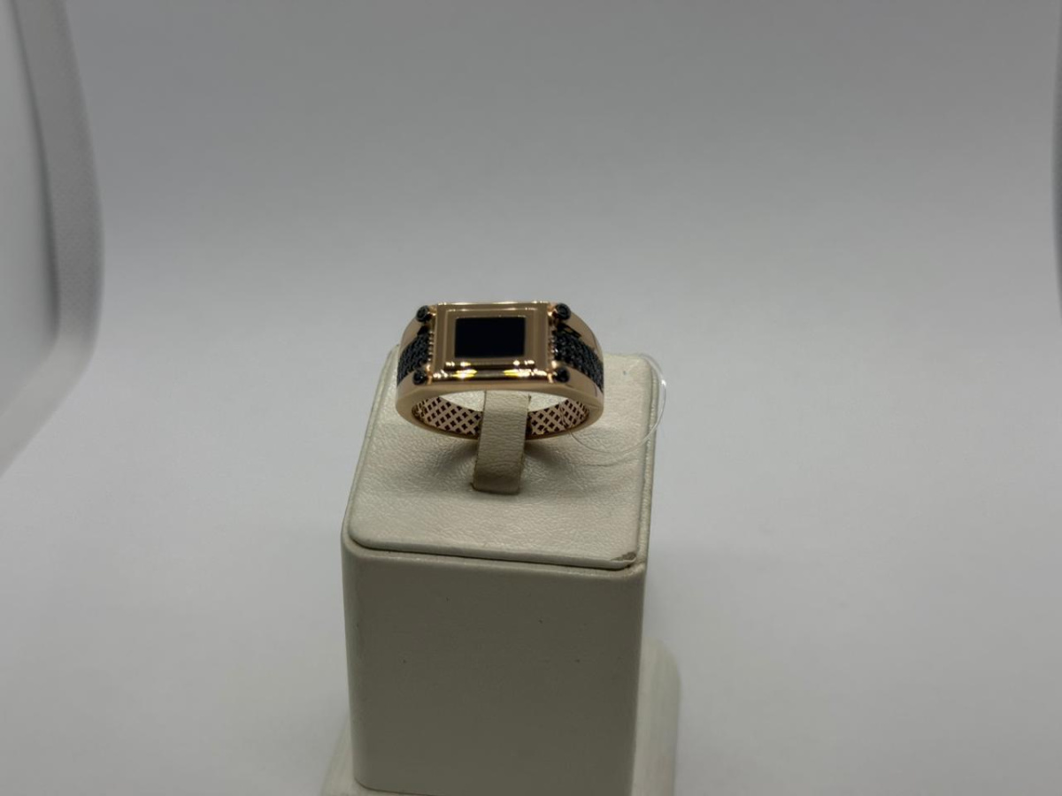 КОЛЬЦО ПЕЧАТКА с камнями (Au 585)