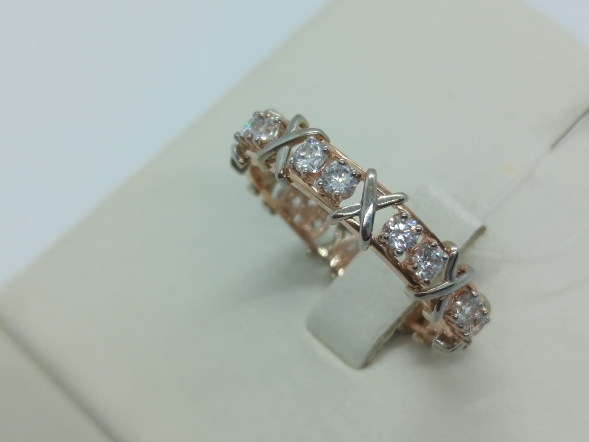 КОЛЬЦО С КАМНЯМИ (Au 585)