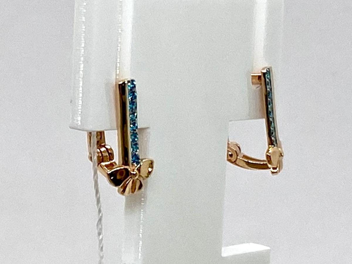 СЕРЬГИ С КАМНЯМИ (Au 585)