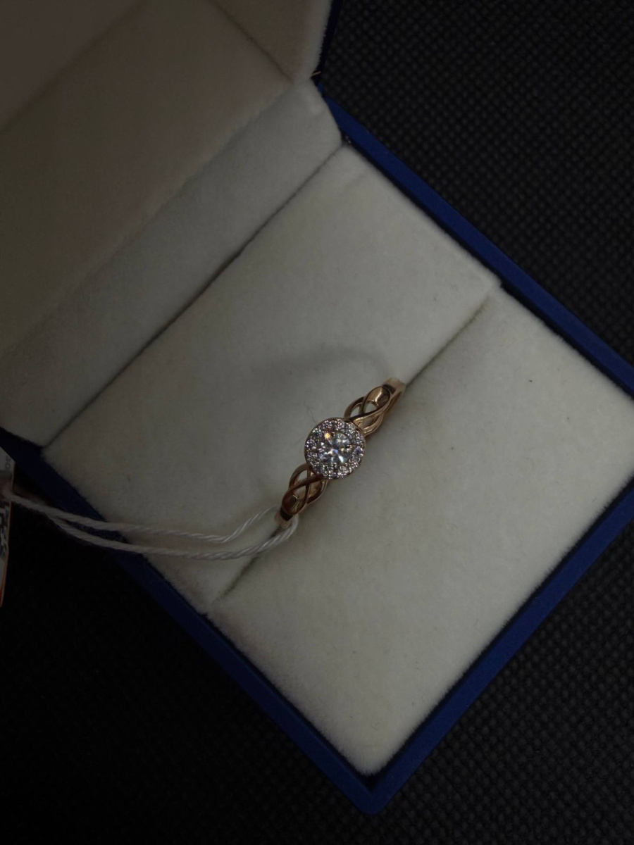 КОЛЬЦО С КАМНЯМИ (Au 585)