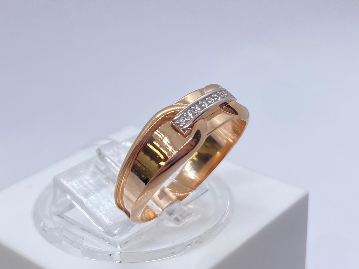 КОЛЬЦО С КАМНЯМИ (Au 585)