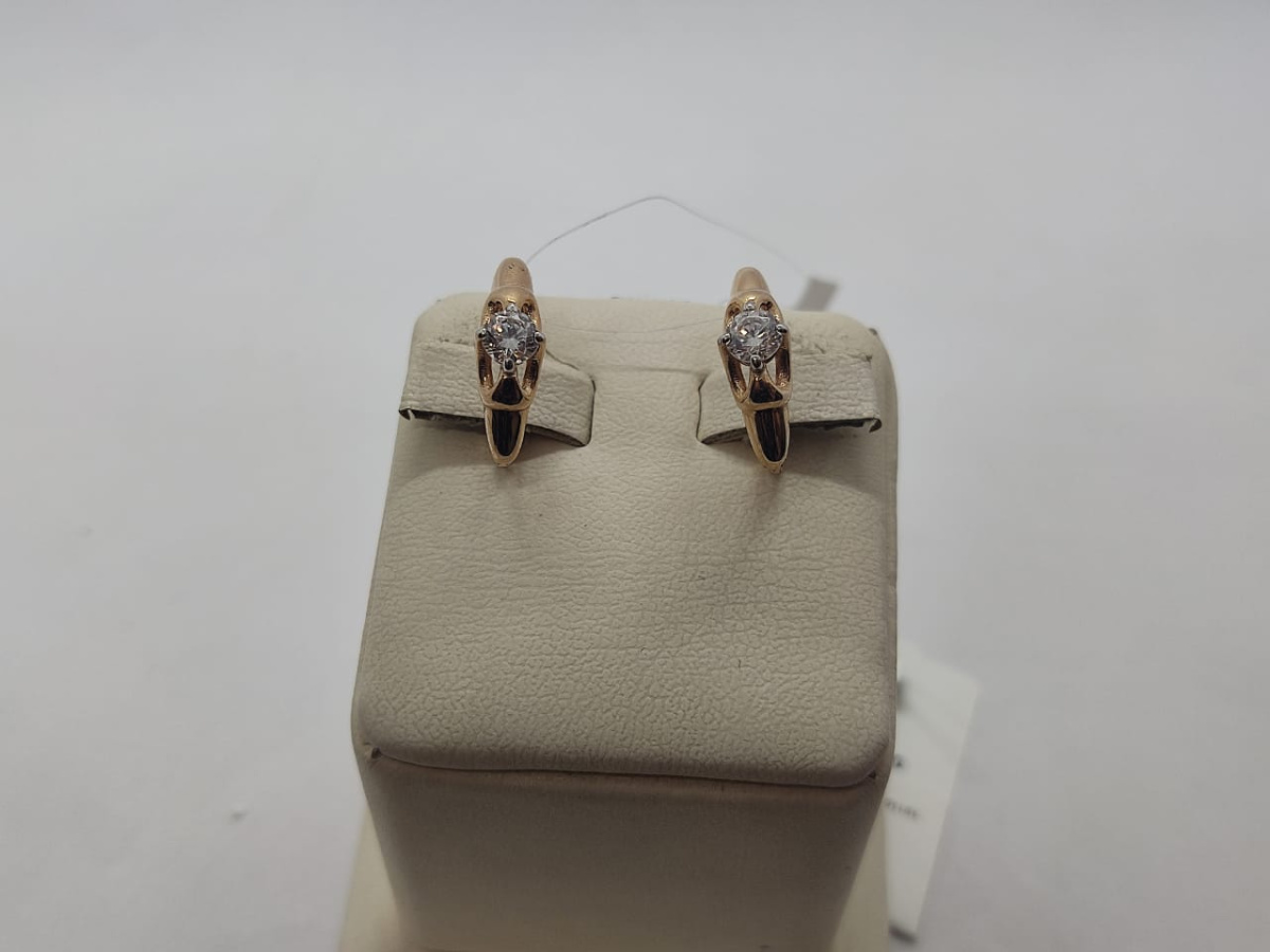 СЕРЬГИ С КАМНЕМ (Au 585)