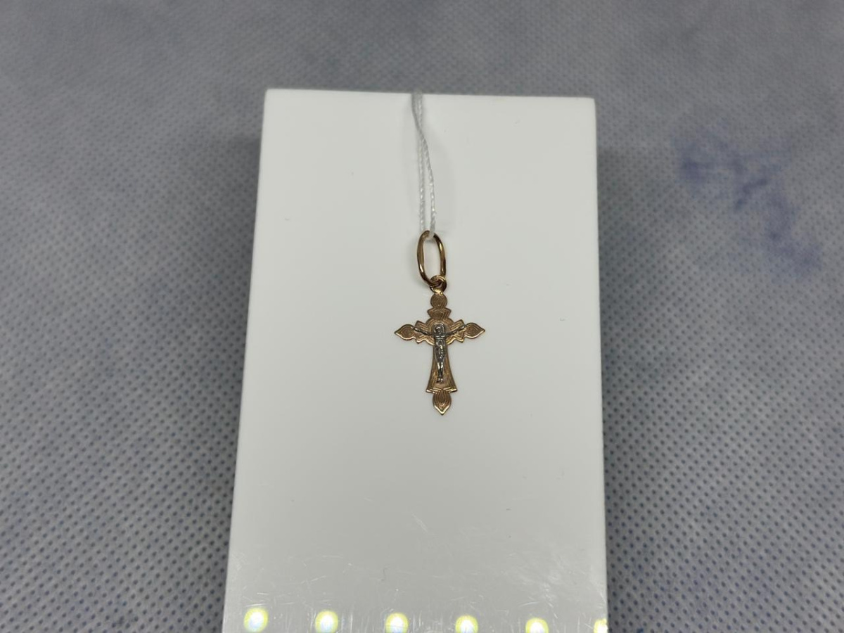 ПОДВЕСКА КРЕСТ без камня (Au 585)