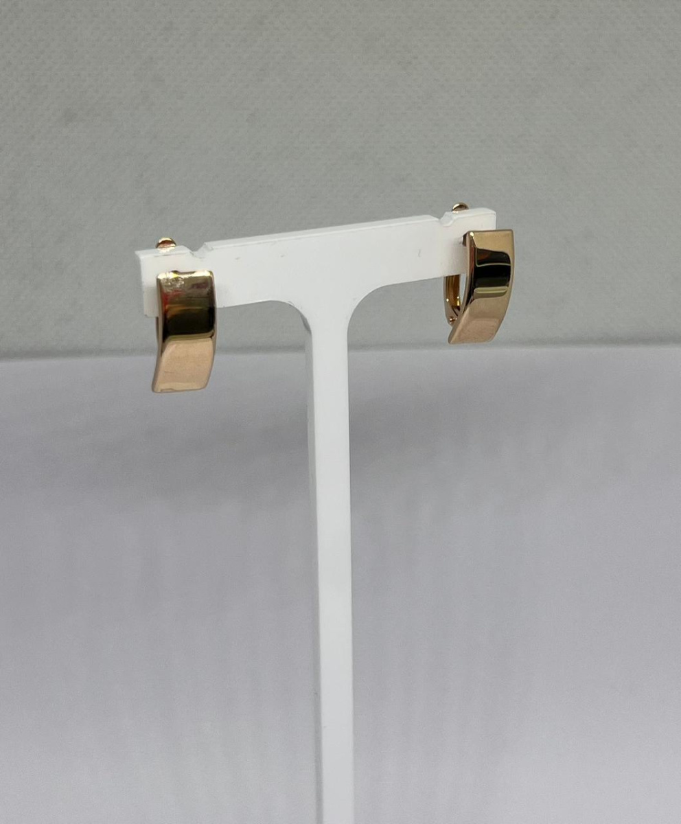 СБКМ585 СЕРЬГИ БЕЗ КАМНЯ (Au 585)