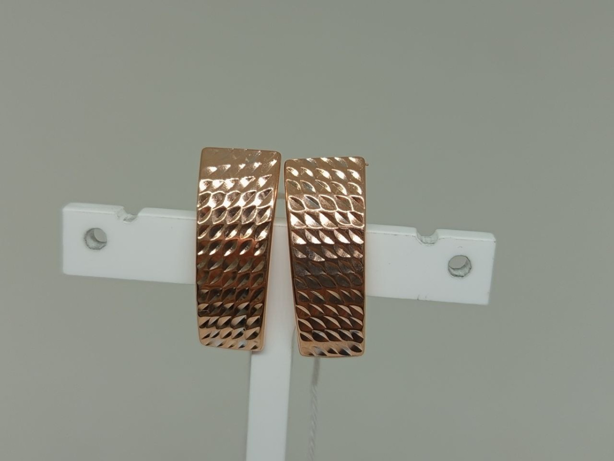 СБКМ585 СЕРЬГИ БЕЗ КАМНЯ (Au 585)