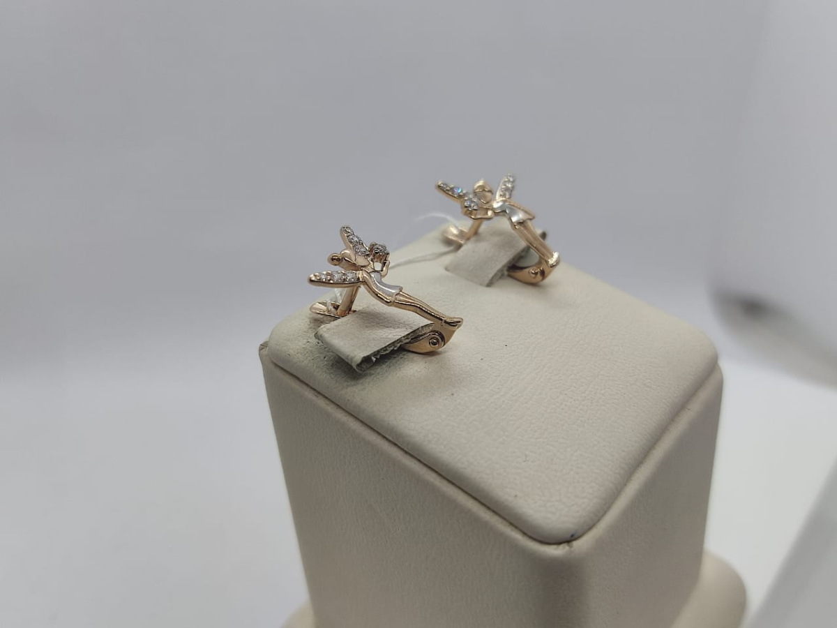 СКМИ585 СЕРЬГИ С КАМНЯМИ (Au 585)