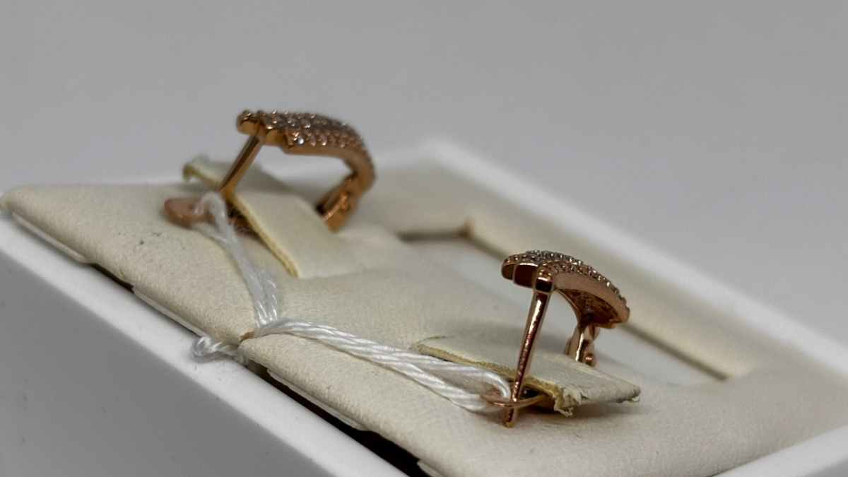 СКМИ585 СЕРЬГИ С КАМНЯМИ (Au 585)