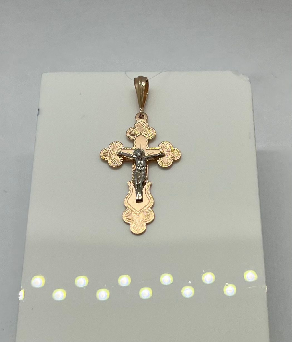 ПОДВЕСКА КРЕСТ без камня (Au 585)