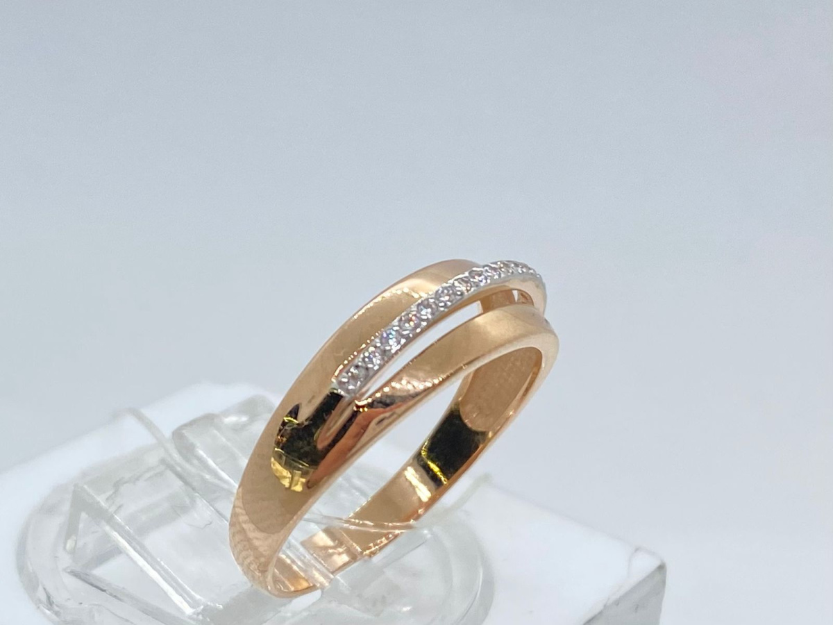 КОЛЬЦО С КАМНЯМИ (Au 585)