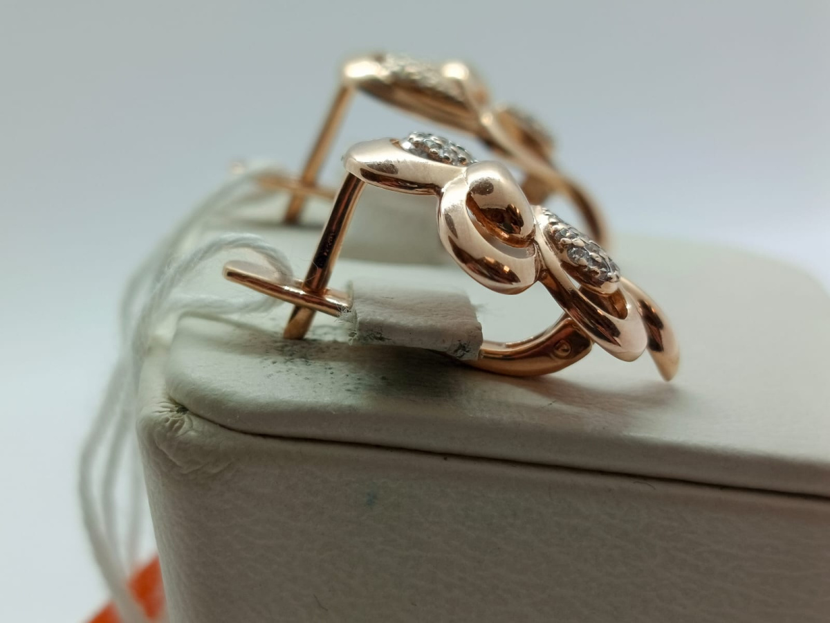 СКМИ585 СЕРЬГИ С КАМНЯМИ (Au 585)