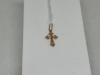 ПОДВЕСКА КРЕСТ БЕЗ КАМНЯ (Au 585)