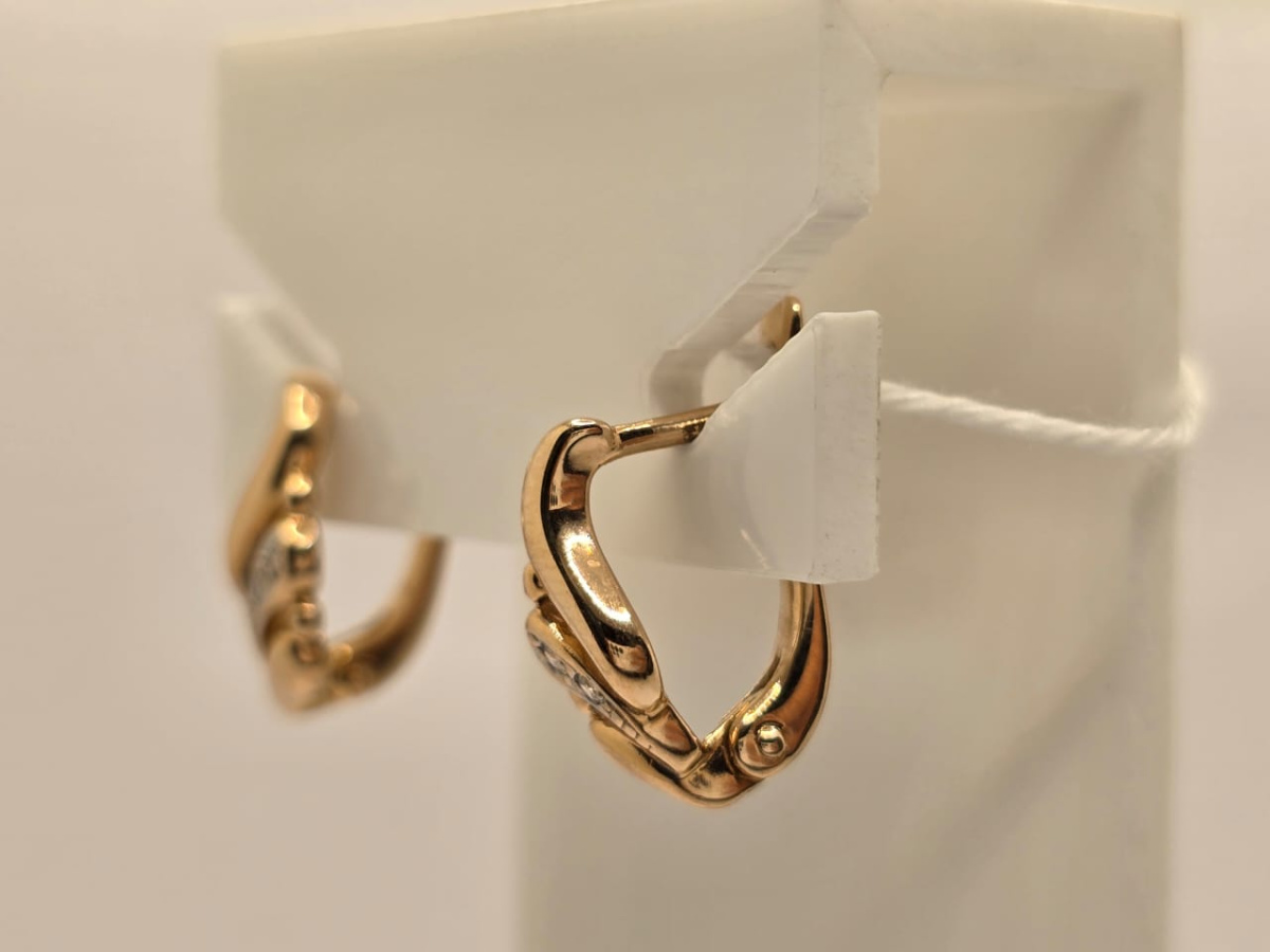 СКМИ585 СЕРЬГИ С КАМНЯМИ (Au 585)