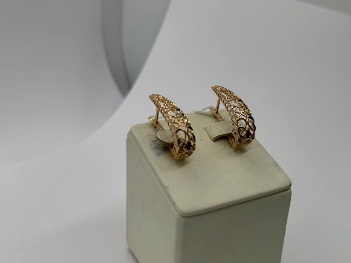 СБКМ585 СЕРЬГИ БЕЗ КАМНЯ (Au 585)