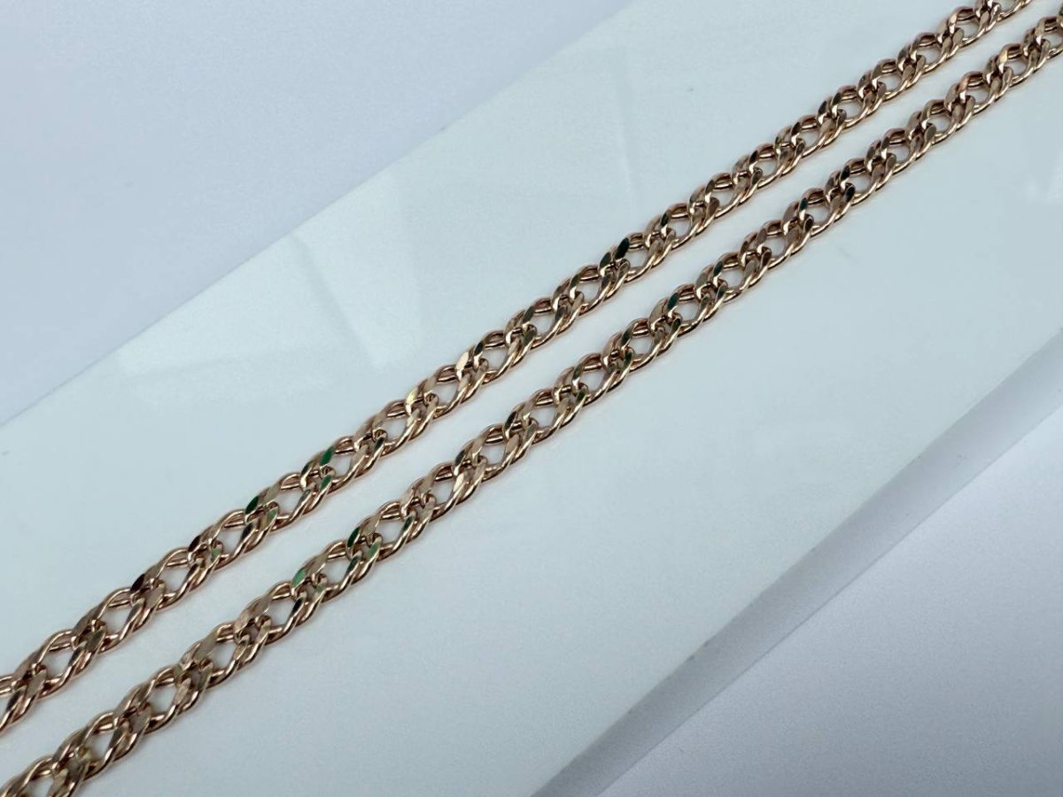 ЦЕПЬ ПУСТОТЕЛАЯ Ромб двойной (Au 585)