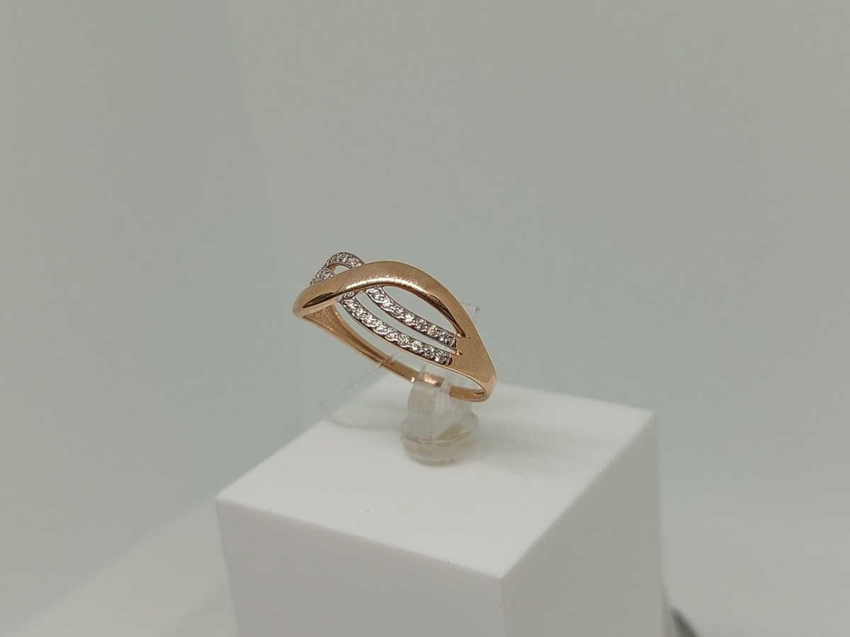 КОЛЬЦО С КАМНЯМИ (Au 585)