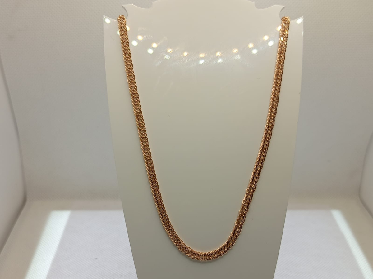 ЦЕПЬ ПУСТОТЕЛАЯ Ромб тройной (Au 585)