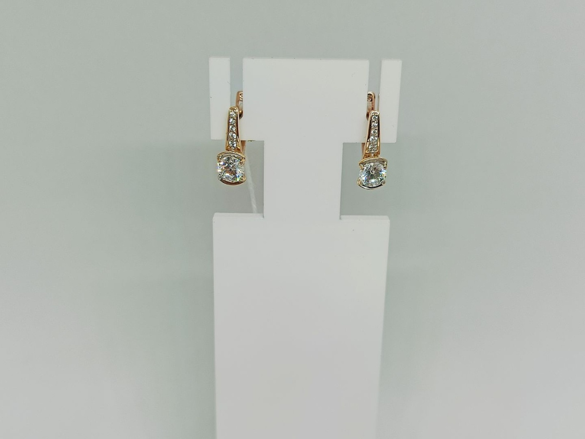 СКМИ585 СЕРЬГИ С КАМНЯМИ (Au 585)