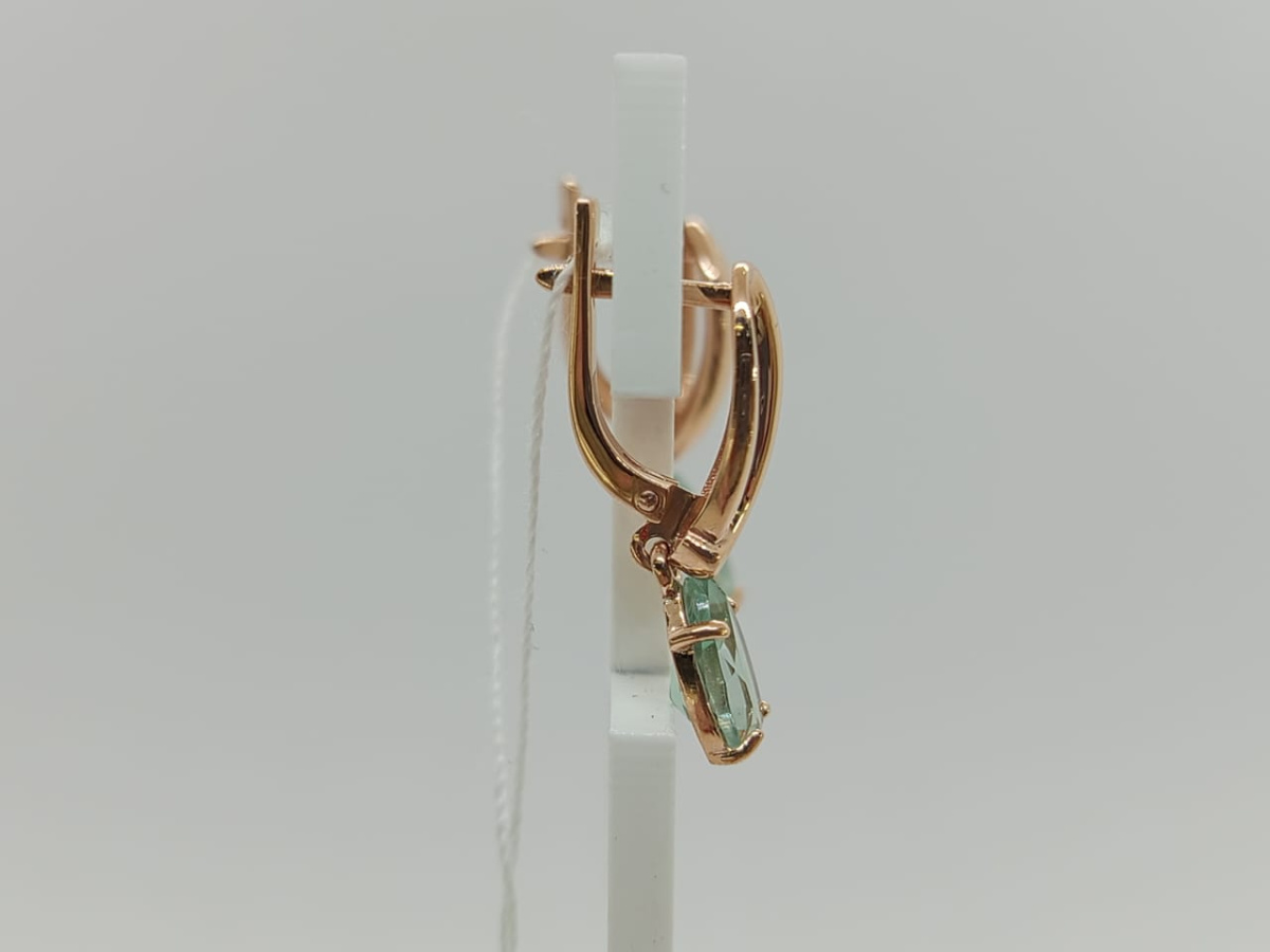 СЕРЬГИ С КАМНЕМ (Au 585)