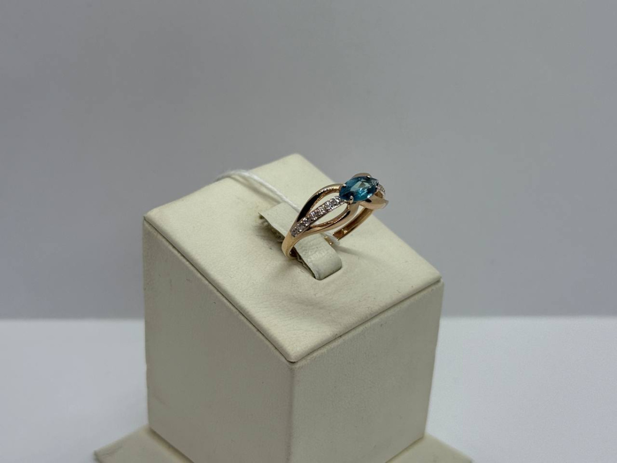 КОЛЬЦО С КАМНЯМИ (Au 585)