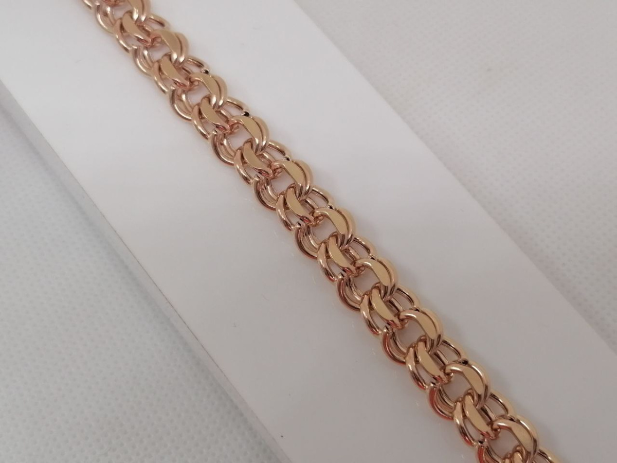 БРАСЛЕТ ПУСТОТЕЛЫЙ Бисмарк Au 585