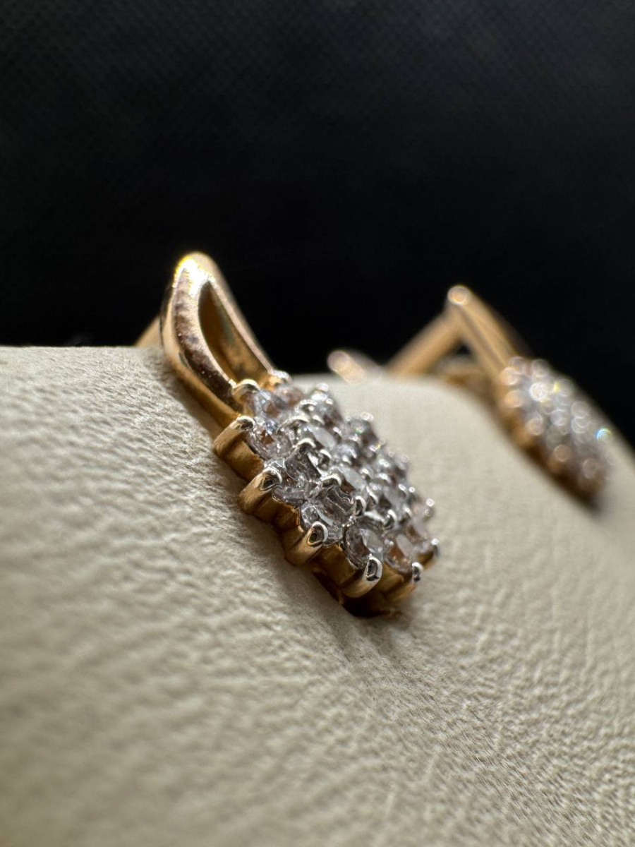 СЕРЬГИ С КАМНЯМИ (Au 585)