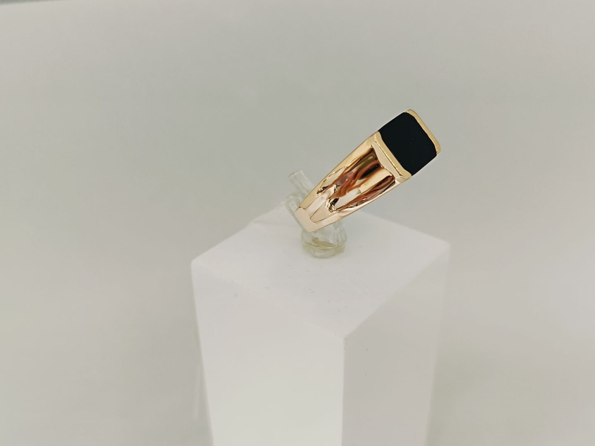 КОЛЬЦО ПЕЧАТКА оникс (Au 585)