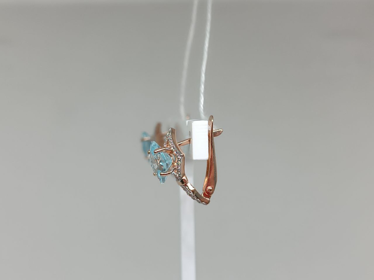 СКМИ585 СЕРЬГИ С КАМНЯМИ (Au 585)