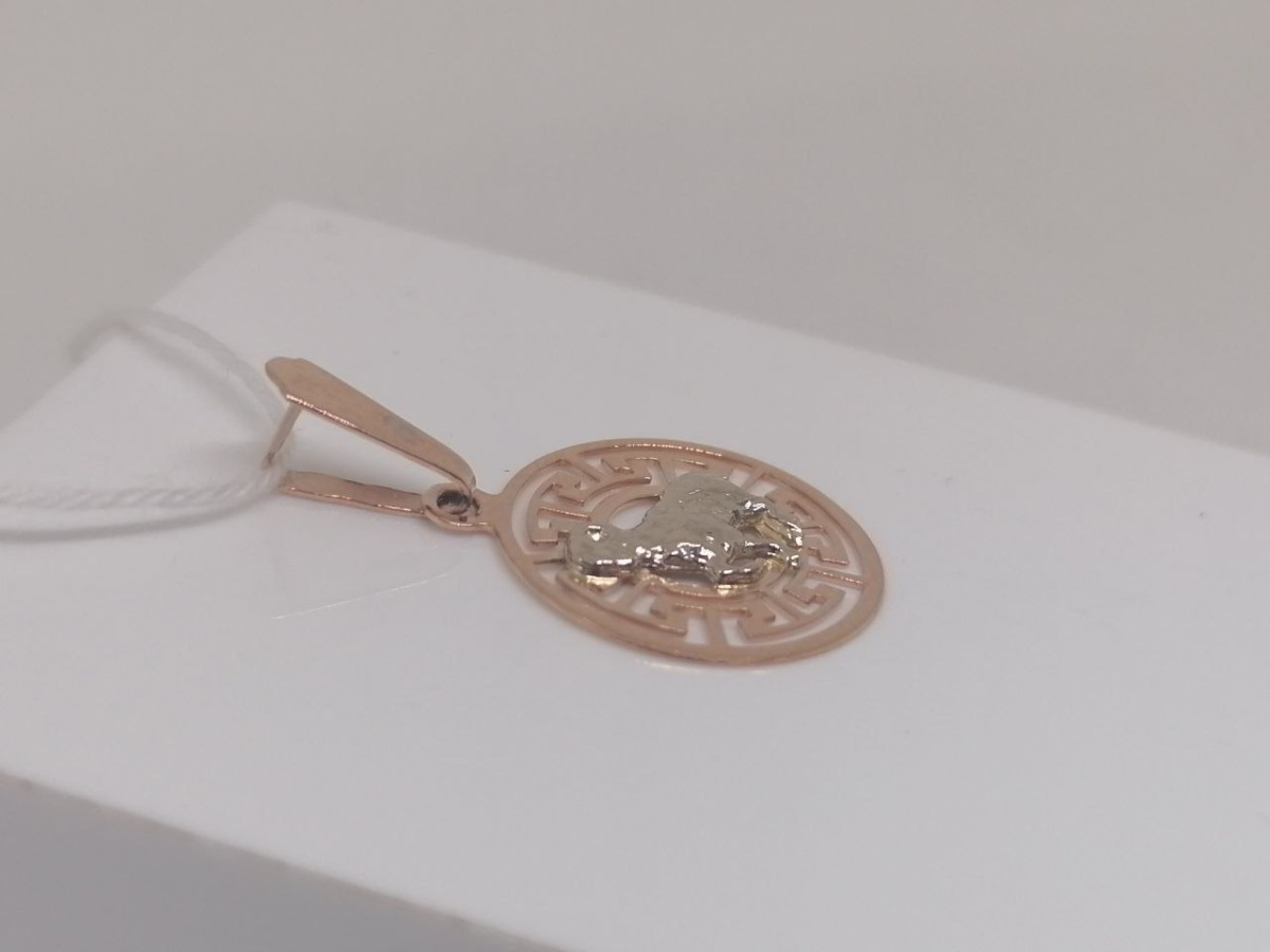 ПОДВЕСКА ЗНАК ЗОДИАКА ОВЕН Au 585 ПОДВЕСКА ЗНАК ЗОДИАКА ОВЕН Au 585