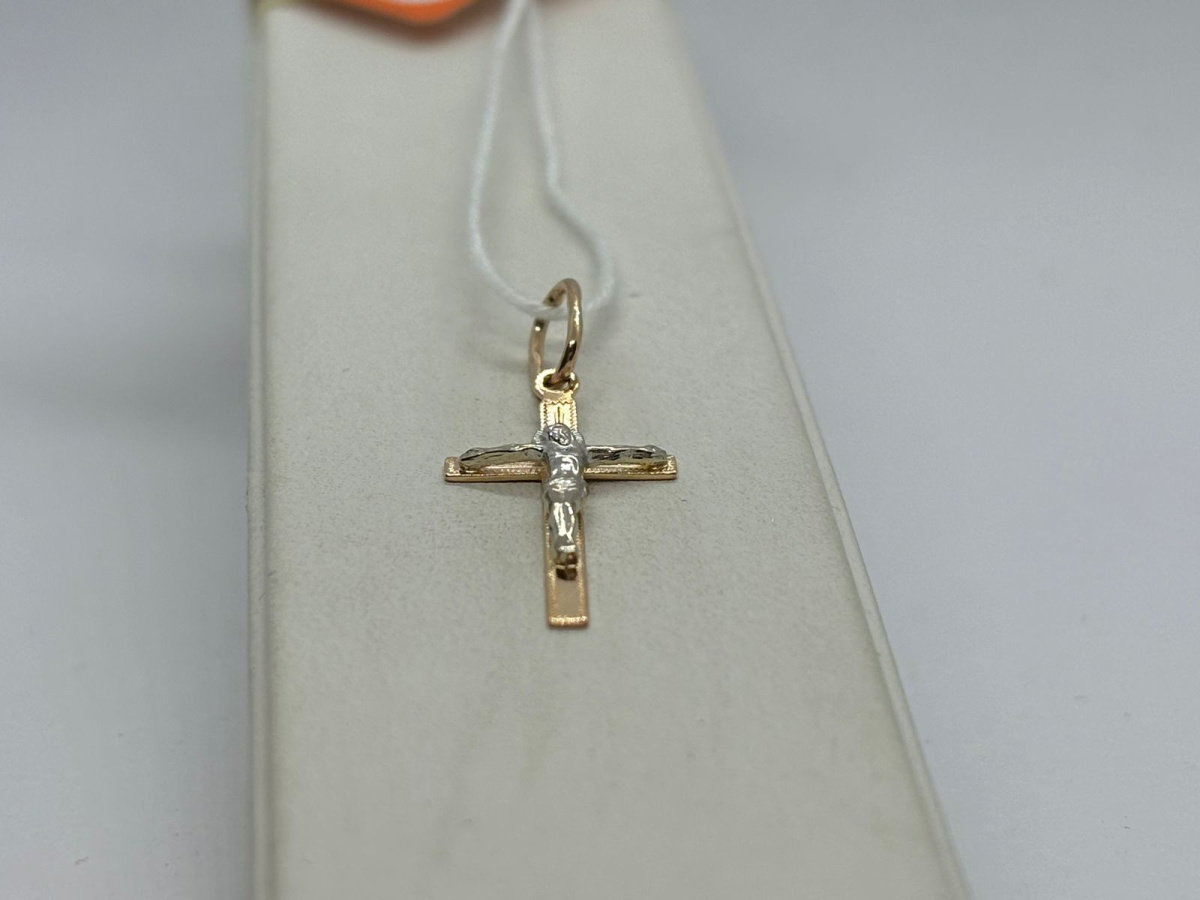 ПОДКБК585 ПОДВЕСКА КРЕСТ БЕЗ КАМНЯ (Au 585)