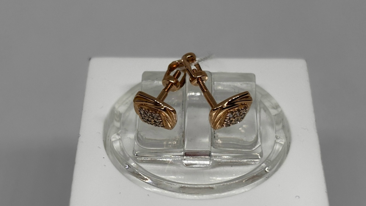 СПУС585 СЕРЬГИ ПУСЕТЫ (Au 585)