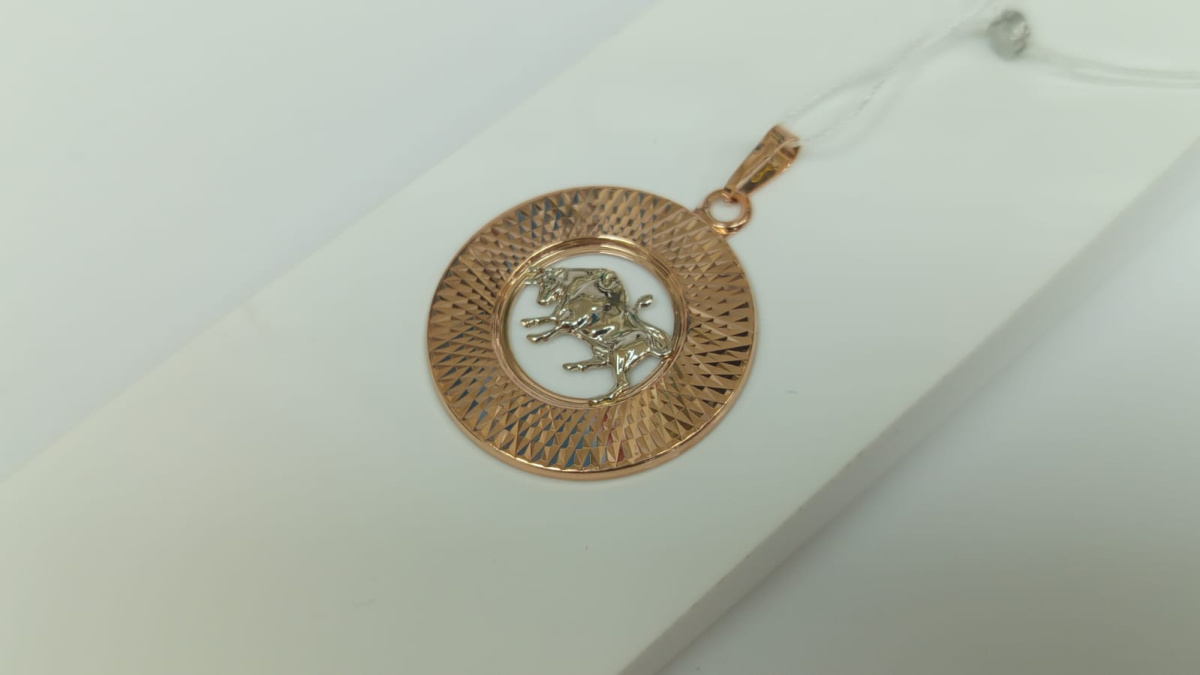 КрБПАтел ПОДВЕСКА ЗНАК ЗОДИАКА ТЕЛЕЦ (Au 585) КрБПАтел ПОДВЕСКА ЗНАК ЗОДИАКА ТЕЛЕЦ (Au 585)